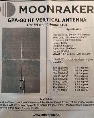 Antenna Verticale MOONRAKER