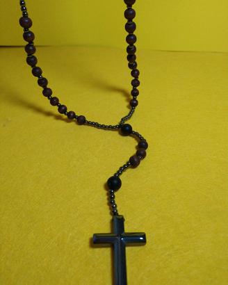 rosario di legno - croce di acerina