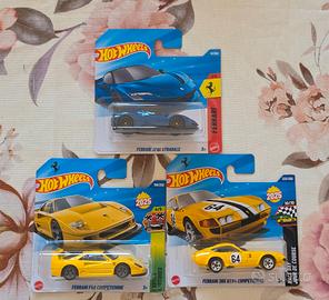 3 Ferrari hot wheels lotto 