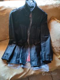 Giaccone in pelle da motociclista ex Polizia 