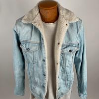 Giacca jeans Levi's sherpa denim chiaro vintage
