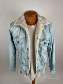 Giacca jeans Levi's sherpa denim chiaro vintage