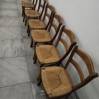 Set 6 sedie in legno country / shabby chic