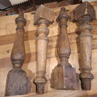 Set 4 gambe per tavolo antiche 