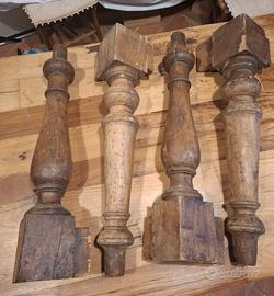 Set 4 gambe per tavolo antiche 