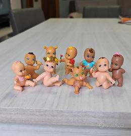 Mini bamboline, paciocchini. Set 9 pezzi.
