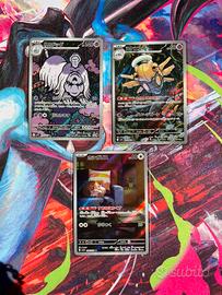 Set 3 carte Pokémon AR giapponesi