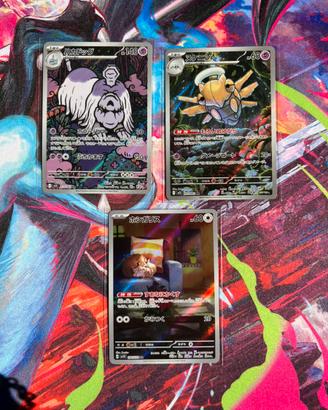Set 3 carte Pokémon AR giapponesi