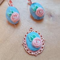 Set ciondolo orecchini handmade realizzati e ricam