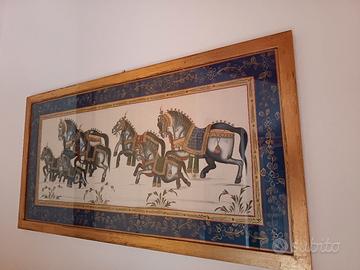 Quadro: tela Indiana dipinta a mano, cornice in le