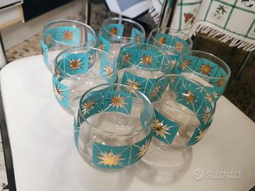 Set 8 bicchieri ROLY POLY Aqua Atomic Starburst