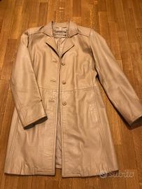 Giacca lunga in pelle