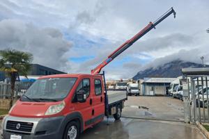 Fiat Ducato DOPPIA CABINA CON GRU E CASSONE FISSO