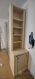 Armadio libreria con base per ripostiglio