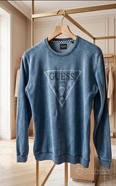 Felpa Guess blu vintage uomo