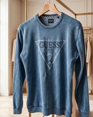 Felpa Guess blu vintage uomo