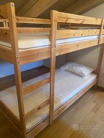 Letto a castello Ikea + materassi