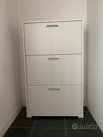 Scarpiera doppia profondità 3 ante 112x67x28 cm