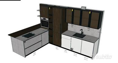 Cucina Miton ( cubo design) 3.90x2.40 con penisola