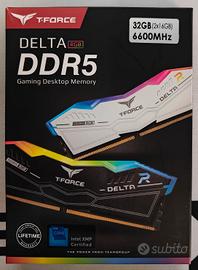 RAM DDR5 T-Force Delta RGB 6600mhz Cl 32 32gGB