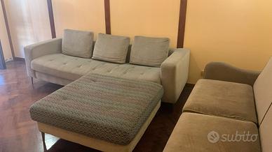divano 3 posti con pouf