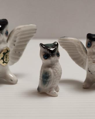 Miniature gufi in porcellana bone China