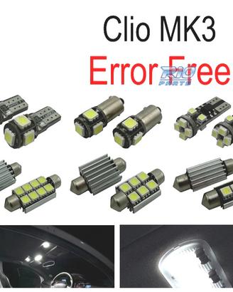 KIT 15 LAMPADE LED INTERNE PER RENAULT CLIO III MK