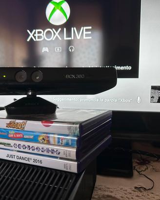 Kinect Xbox 360 + 4 giochi originali kinect