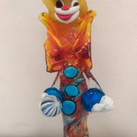 Vintage anni 70 clown in vetro di Murano 