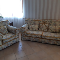 Elegante Divano + poltrona Dolfi floreale
