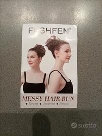 Chignon finto capelli marrone caramello