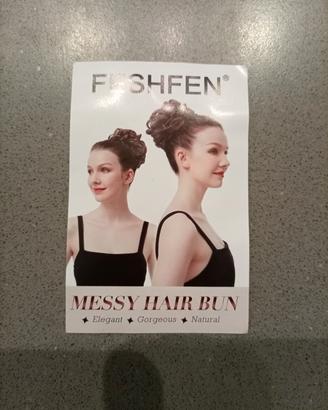 Chignon finto capelli marrone caramello