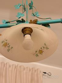 Lampadadio classico in vetro e ferro