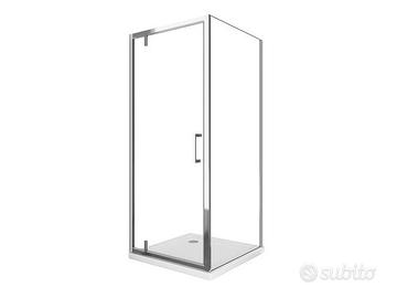 box doccia 120 x 60 cm porta battente vetro 8mm