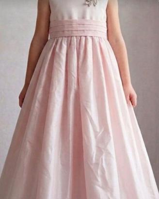 Abito da cerimonia sartoriale bimba in taffetà di