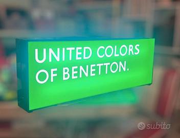 Insegna Luminosa UNITED COLORS OF BENETTON Anni 80