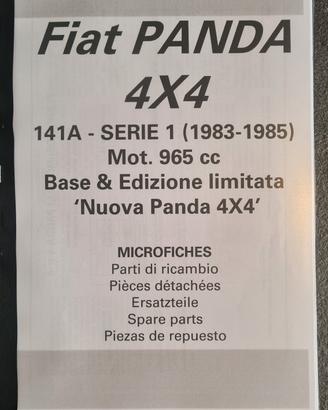 Catalogo ricambi Panda 4x4 1° serie