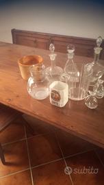 set cristalli da tavola con 2 oliere