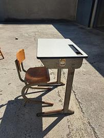 BANCO + SEDIA SCOLASTICA OLANDESE VINTAGE