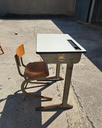 BANCO + SEDIA SCOLASTICA OLANDESE VINTAGE