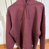 Felpa Supreme  M con cappuccio nuova color prugna