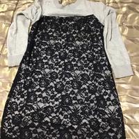 Vestitino di felpa con retro in pizzo marca origin