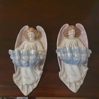 coppia acquasantieri ceramica inizi novecento