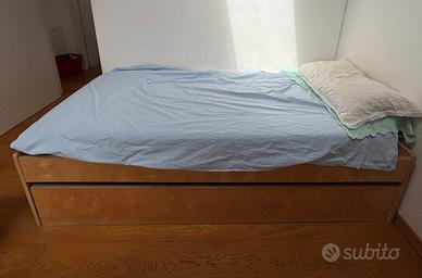 Letto singolo con secondo a scomparsa