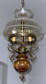 Lampadario da Soffitto con cupola in vetro 3 Luci