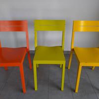 3 sedie legno 