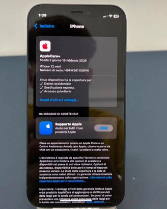 Iphone 12 mini con APPLE CARE