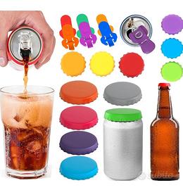  Lotto 11 vari Tappi lattine bottiglie NUOVI 3x2