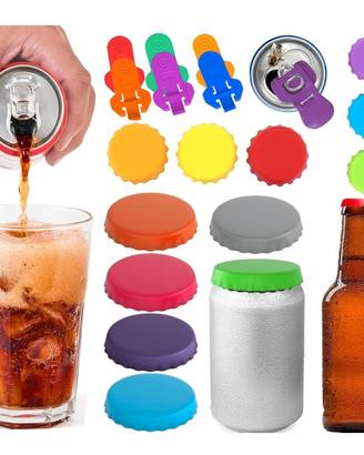  Lotto 11 vari Tappi lattine bottiglie NUOVI 3x2