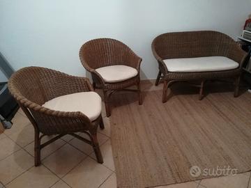salottino in vimini